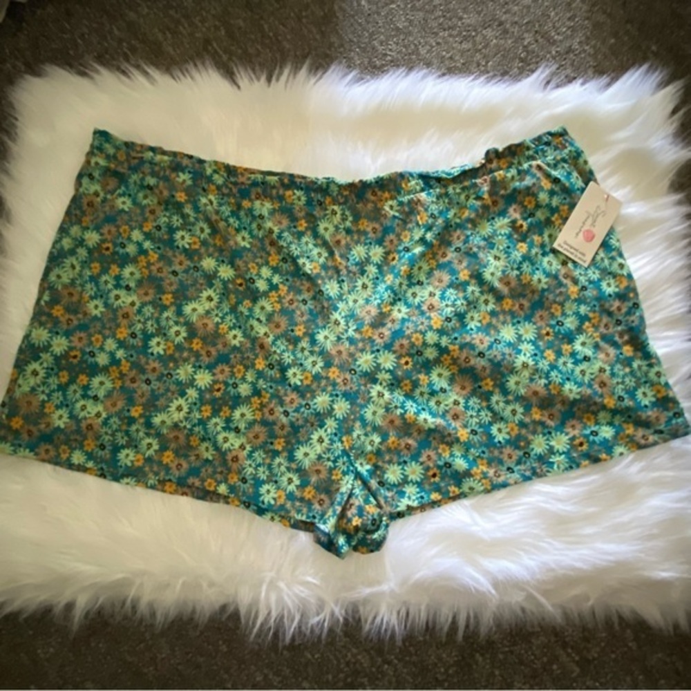 Secret Treasure Pajamas Short Size 3X‎ Pockets Knit Pull On Floral Print